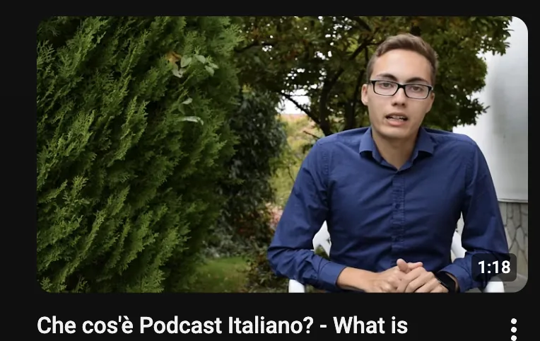 Il primo video di Podcast Italiano